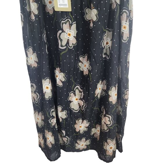 Gudrun Sjoden Helenae Skirt / Underskirt Floral & Dot Pattern Lagenlook Large - Picture 6 of 6